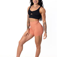 Phoenix Arise Coral Cargo Scrunch Pocket Shorts