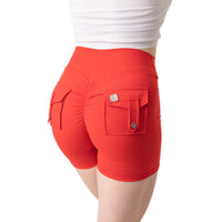 Phoenix Arise Radiant Red Cargo Scrunch Pocket Shorts