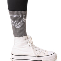 Phoenix Gray Crew Socks