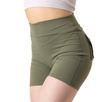 Phoenix Arise Huntress Green Cargo Scrunch Pocket Shorts