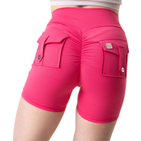 Phoenix Arise Azalea Pink Cargo Scrunch Pocket Shorts